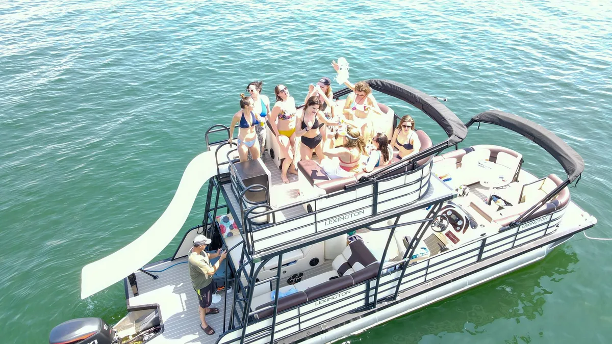 The Double Decker — 2022 Lexington 631 Double Deck Pontoon on Lake Norman